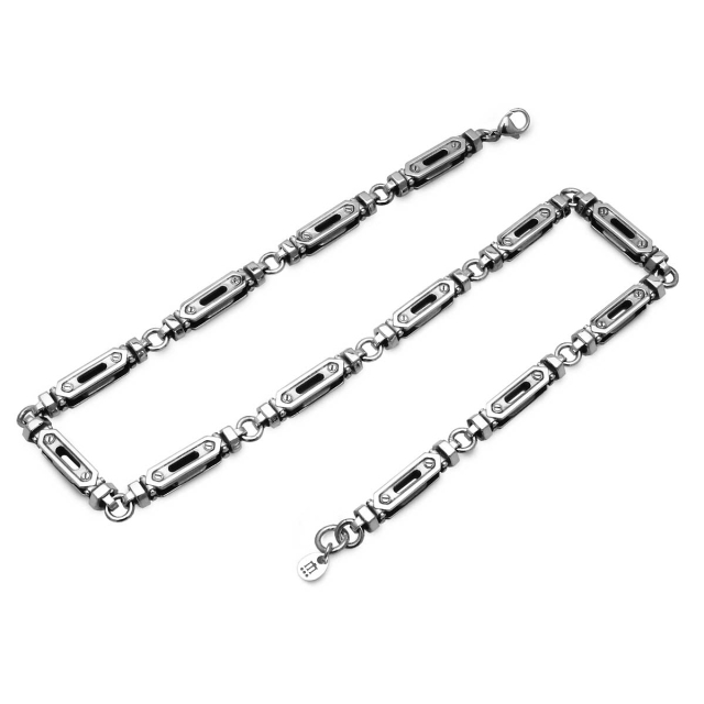 メンズチェーンネックレス、DC01、シルバー925