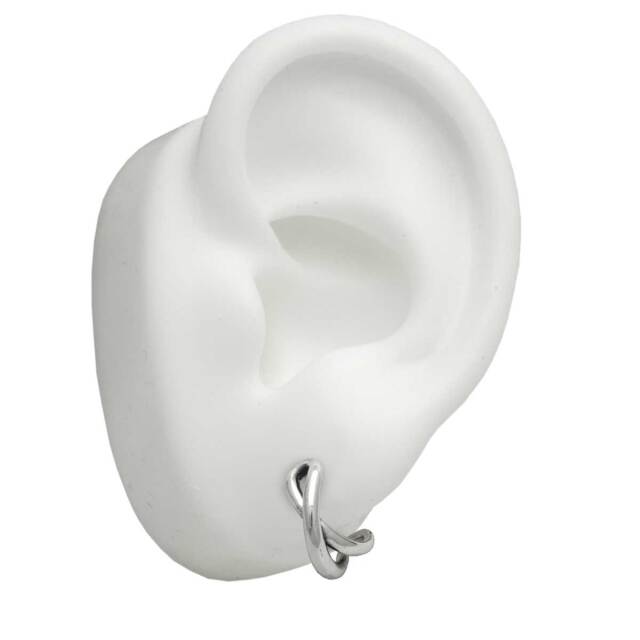 ウェーブクロスピアス/シルバー925/PE-75-SV