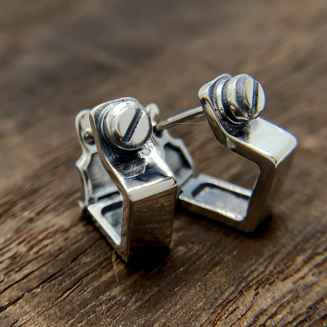 メンズフープピアス,pe42,シルバー925