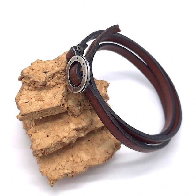 メンズレザーブレスレット、RE23