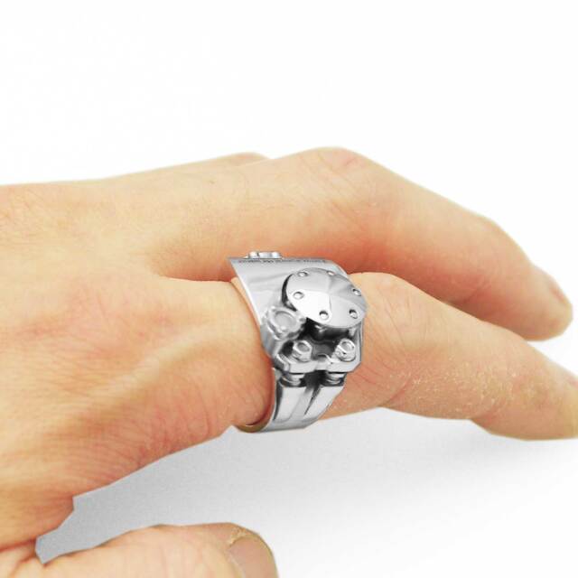 21号 新品 ドクターモンロー メカニカル リング 指輪 ブラック  