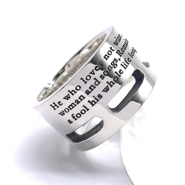 ごついメンズリング、ｆｃ89、シルバー925製