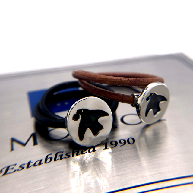 ハトのレザーリング、snd121、シルバー925製、牛革