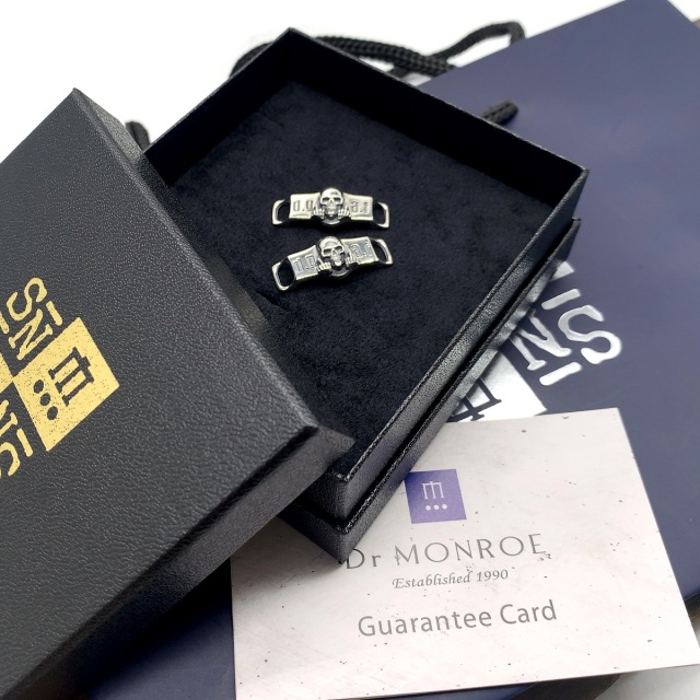 スカルシューレースチャーム、SLC01、シルバー925製