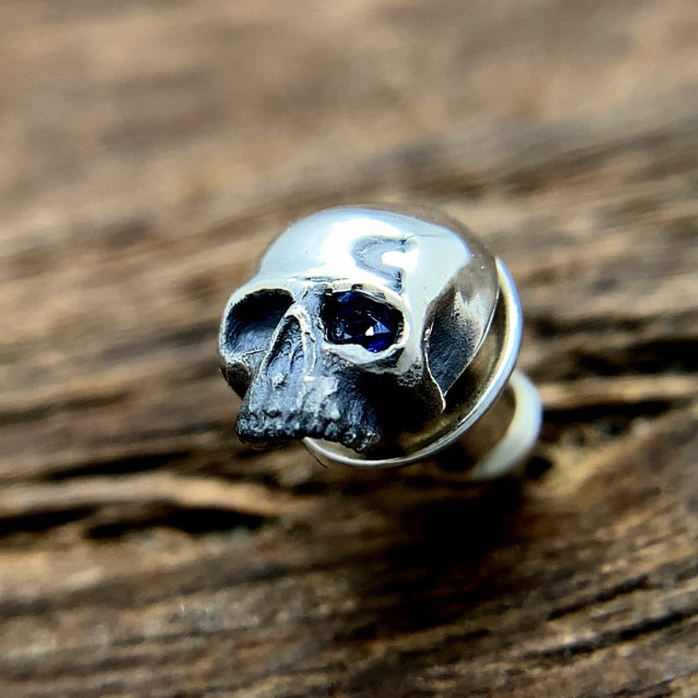 スカルピアス/シルバー925 メンズ/PE-30-SV2 