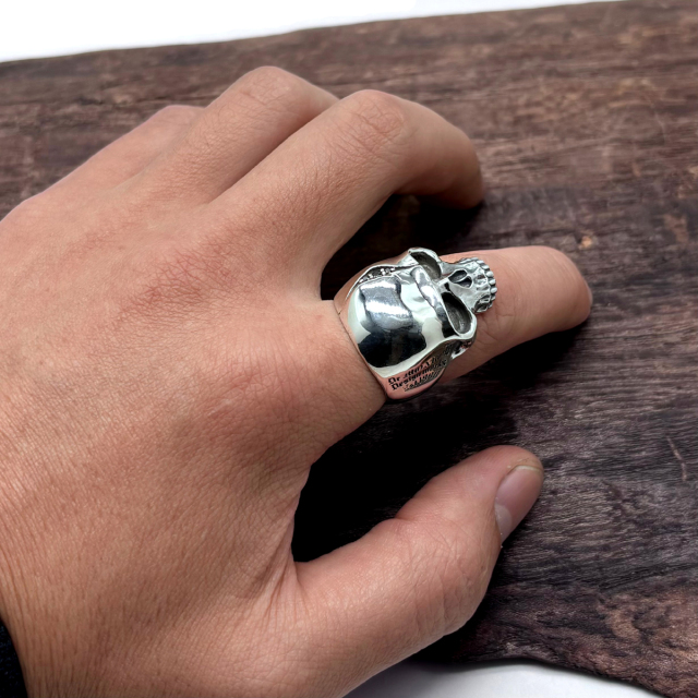 送料無料】Dr MONROE(ドクターモンロー) スカルリング FC-205-SV