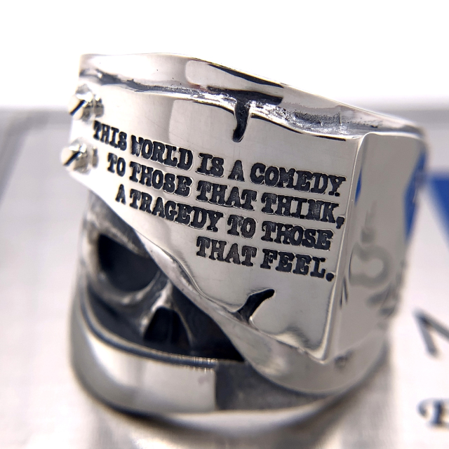 送料無料】Dr MONROE(ドクターモンロー) メッセージスカルリング FC-246-SV 