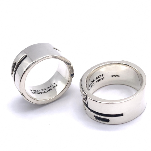 スチームパンクメンズリングのFC98、シルバー925製