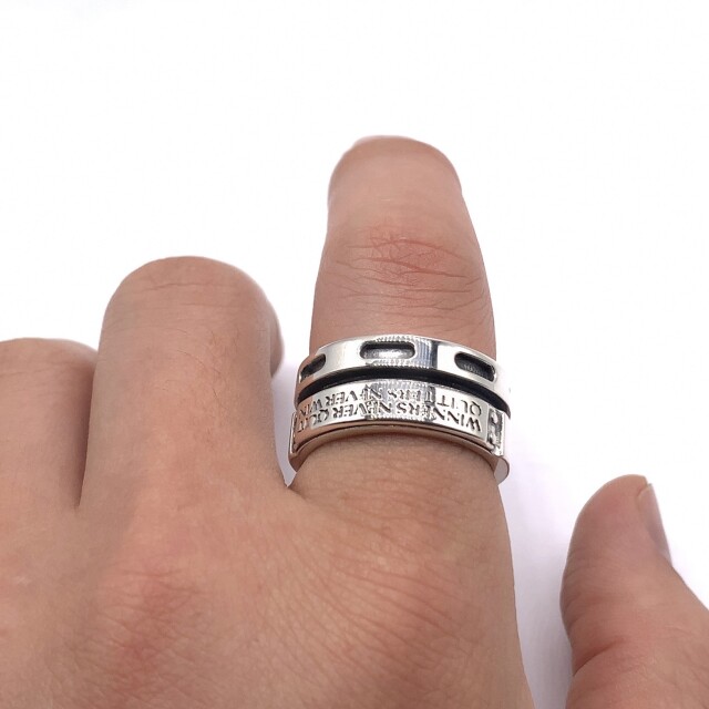 スチームパンクメンズリングのFC98、シルバー925製