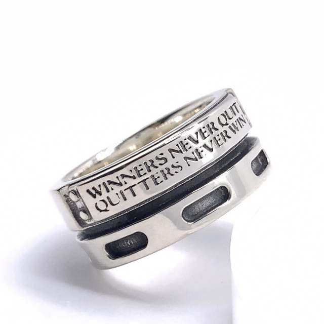 スチームパンクメンズリングのFC98、シルバー925製