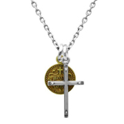 【送料無料】Dr MONROE(ドクターモンロー) クロス＆コインペンダント FC-218-SV