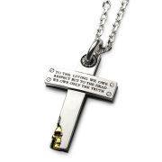 【送料無料】Dr MONROE(ドクターモンロー) メッセージクロスペンダント　FC-124KSE-SV