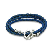 【送料無料】Dr MONROE(ドクターモンロー) ボルトパーツレザーブレスレット RE-17-SV