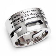 【送料無料】Dr MONROE(ドクターモンロー) メッセージリング FC-89TE-SV