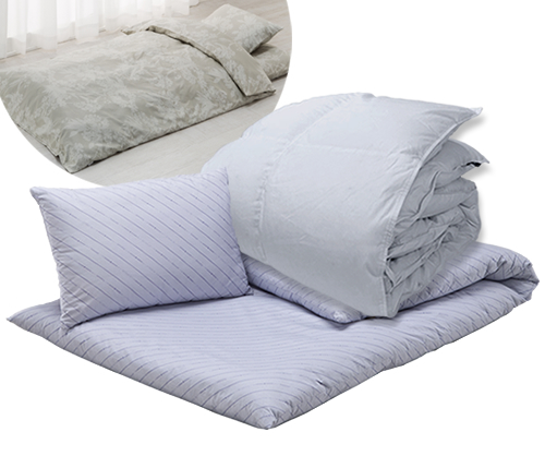 和敷用羽毛布団わた枕完璧セット　ダブル