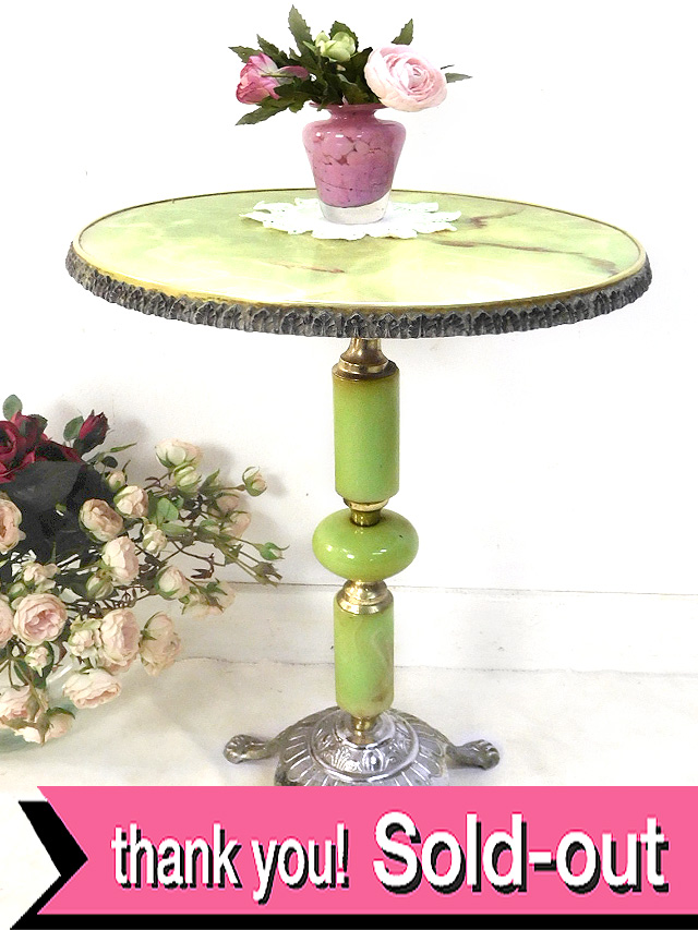 ＜イタリア製＞１９４０年代：オニキスの天板が素晴らしい貴重なコーヒーテーブル