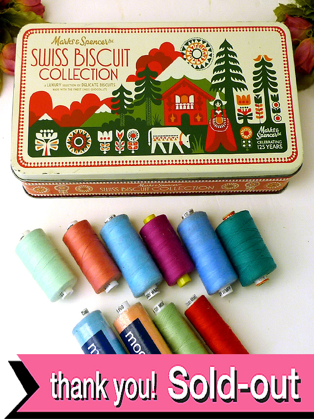 ＜英国ビンテージ＞英国の愛らしいTIN缶に入ったソーイングツールの糸「１０色」