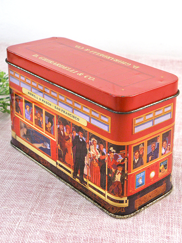 ＜D.GHIRARDELLI & CO.＞サンフランシスコの路面電車のＴＩＮ缶