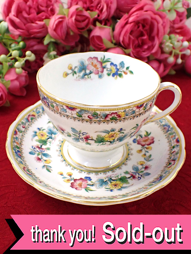 ＜FOLEY＞「MING ROSE」英国カントリーサイドのオールドローズ♪愛らしいお花たちのカップ＆ソーサー
