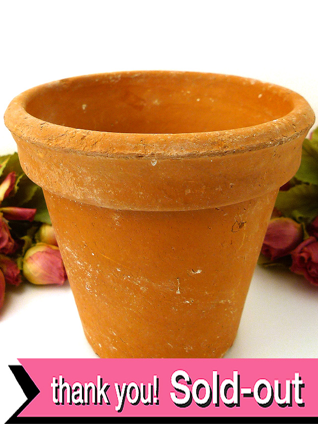 ＜英国ビンテージ＞あたたかな茶色がきれいな英国の素焼きの鉢