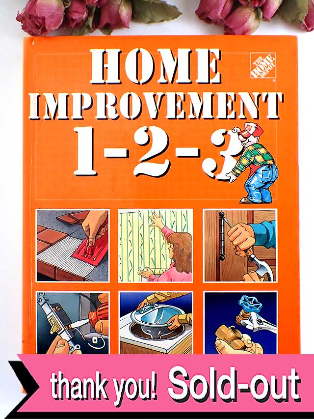 ＜英国インテリアBOOK＞「HOME IMPROVEMENT 1-2-3」♪英国流DIYお部屋リノベーションの大判で超ぶ厚いご本