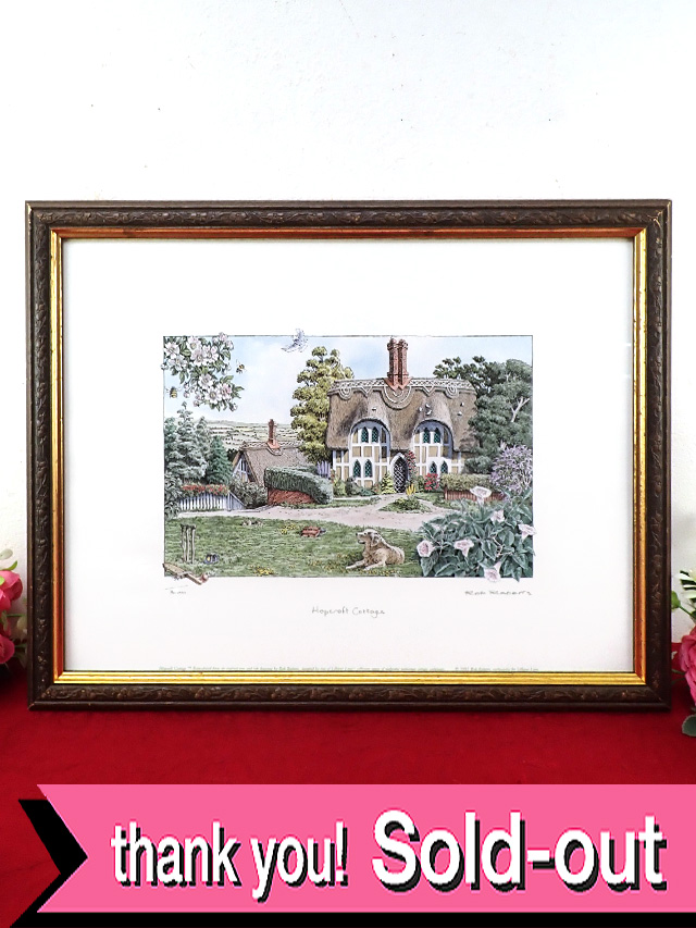 ＜Lillput Lane＞石版画（リトグラフ）の貴重な原画♪英国カントリーサイドの額
