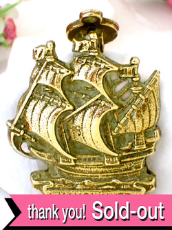 １９３０年代：大海原を疾走するMAYFLOWER号♪とても珍しい無垢の真鍮のドアノッカー