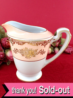 ★＜オールドノリタケ＞１９０８～２６年代：華やかな金色のお花たち♪とても貴重な金盛りのミルクジャグ：通常価格6480円→
