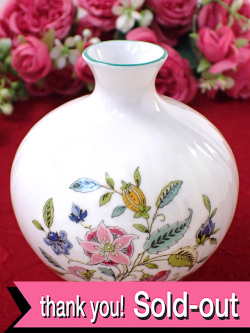 ＜廃盤レア♪MINTON＞「HADDON HALL」イングリッシュガーデンのお花たち♪上品でロマンチックなミントンの一輪挿し