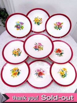 １８８０年代：超レア♪とても貴重な英国ヴィクトリアン時代の優雅なコンポートセット「９点組」