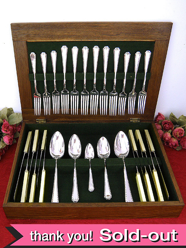 アンティーク雑貨】 シルバープレートカトラリーセット