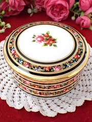 英国製 worcesterボタニカル❁﻿リースと金彩の美しいプレート大 Collectible Decorative Royal Worcester 