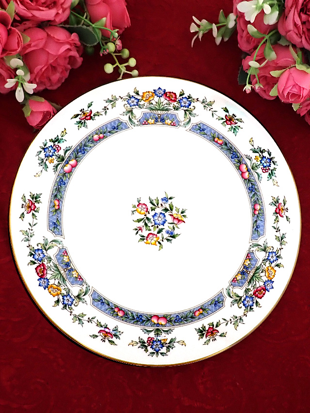 ＜ROYAL WORSESTER＞「MAYFIELD」♪直径２８．５cmロマンチックなお花たちのとても大きなロイヤル・ウースターのケーキスタンド