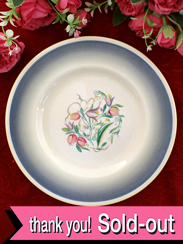 ＜廃盤レア♪スージー・クーパー＞１９３５年：スージーさんの初期の代表作♪とても貴重なドレスデンスプレイの大皿「プレートスタンド付」