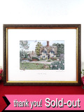 ＜Lillput Lane＞石版画（リトグラフ）の貴重な原画♪英国カントリーサイドの額