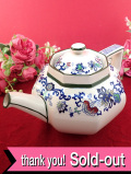 ＜ROYAL DOULTON＞１８９０年代：「NANKIN」♪ロイヤル・ドルトンのヴィクトリアン時代のブルー＆ホワイトのティーポット