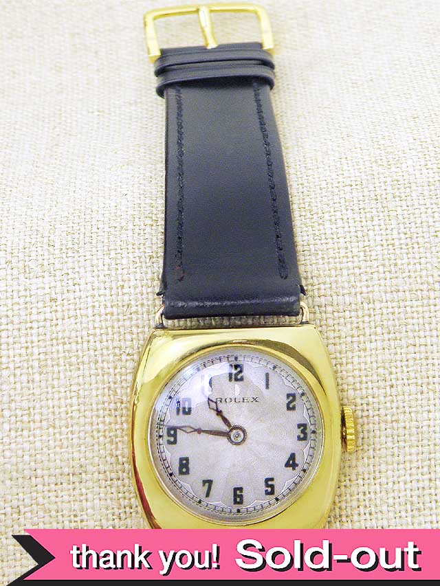 【３６５日保証付】＜ROLEX＞１９２０年代：とても貴重な女性用ロレックスのアンティークの９金の腕時計 「OH済」