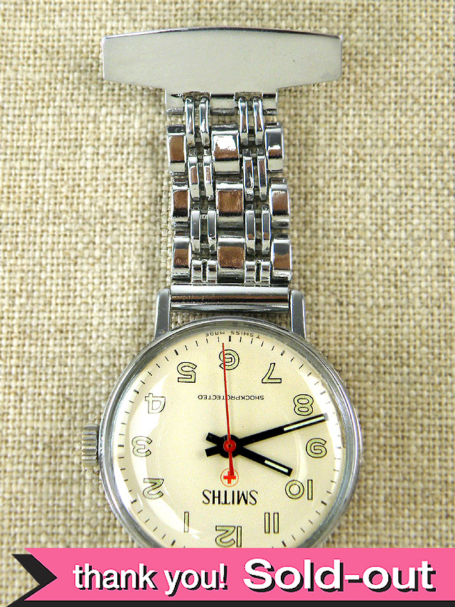 【３６５日保証付】＜スミスの時計＞１９６０年代：とても貴重なＳＭＩＴＨＳのナースウォッチ「ＯＨ済」