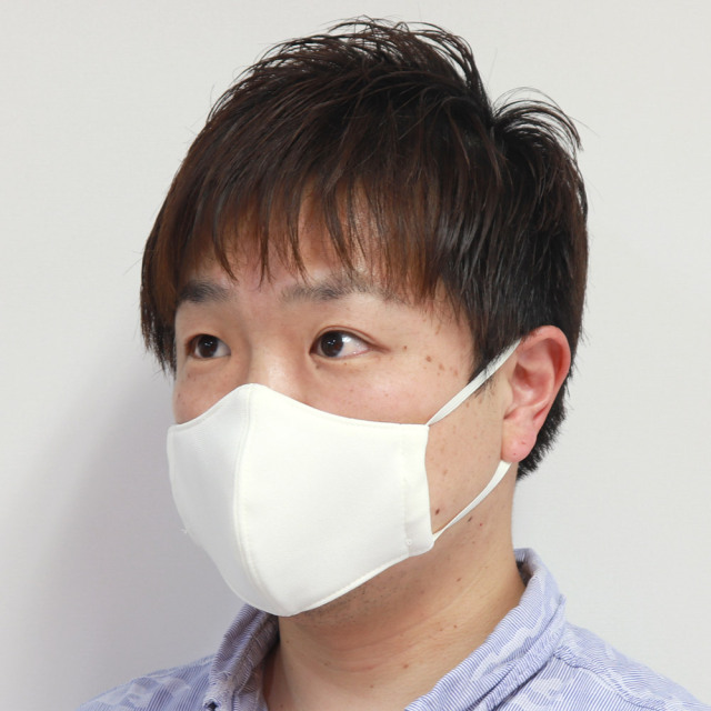高田馬場マスク M オフホワイト (2枚セット)【ネコポス可】 国産布マスク M オフホワイト
