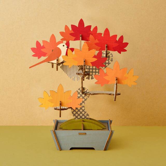 【組み合わせ無限大のウッドパズル】PLAY PLANTS BONSAI PUZZLE JAPANESE MAPLE プレイプランツ 盆栽パズル 椛