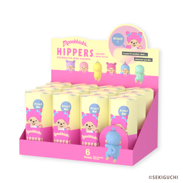 【7月下旬より順次発送予定 -Shipping is scheduled to begin sequentially from late-July-】 HIPPERS Monchhichi COLORS:Wink Series ヒッパーズ モンチッチ カラーズ ウインク シリーズ(Assort Box)
