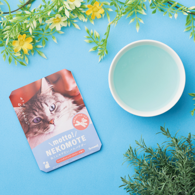 motto! NEKOMOTE Bath Powder Catthyme × Rosemary | もっと！ねこもて