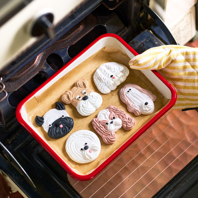 あなた色のマイメロディ バスケット コスメ 小物入れ 新品タグ付 激レア♪ Patissticker Meringue Dogs Series パティスティッカー メレンゲ
