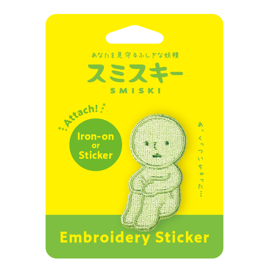 SMISKI Embroidery Sticker スミスキー エンブロイダリーステッカー ヒザカカエスキー【ネコポス可】