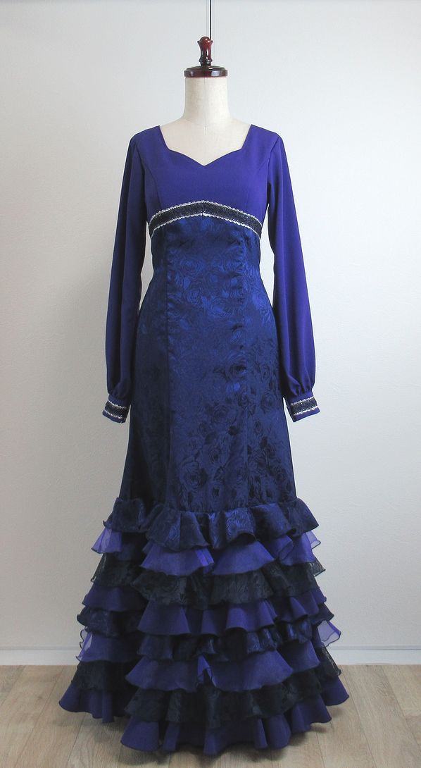 2023年作品集★A★紺色グラデーションワンピース