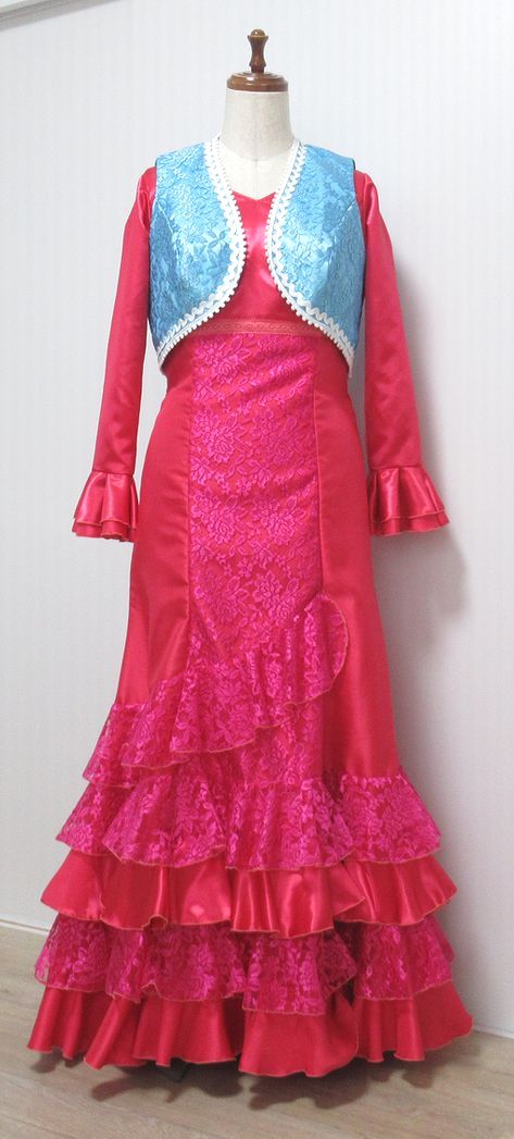 ★2025年オーダー例★２１★　ハイウエスト切替　チェリーピンクワンピース＆ベスト