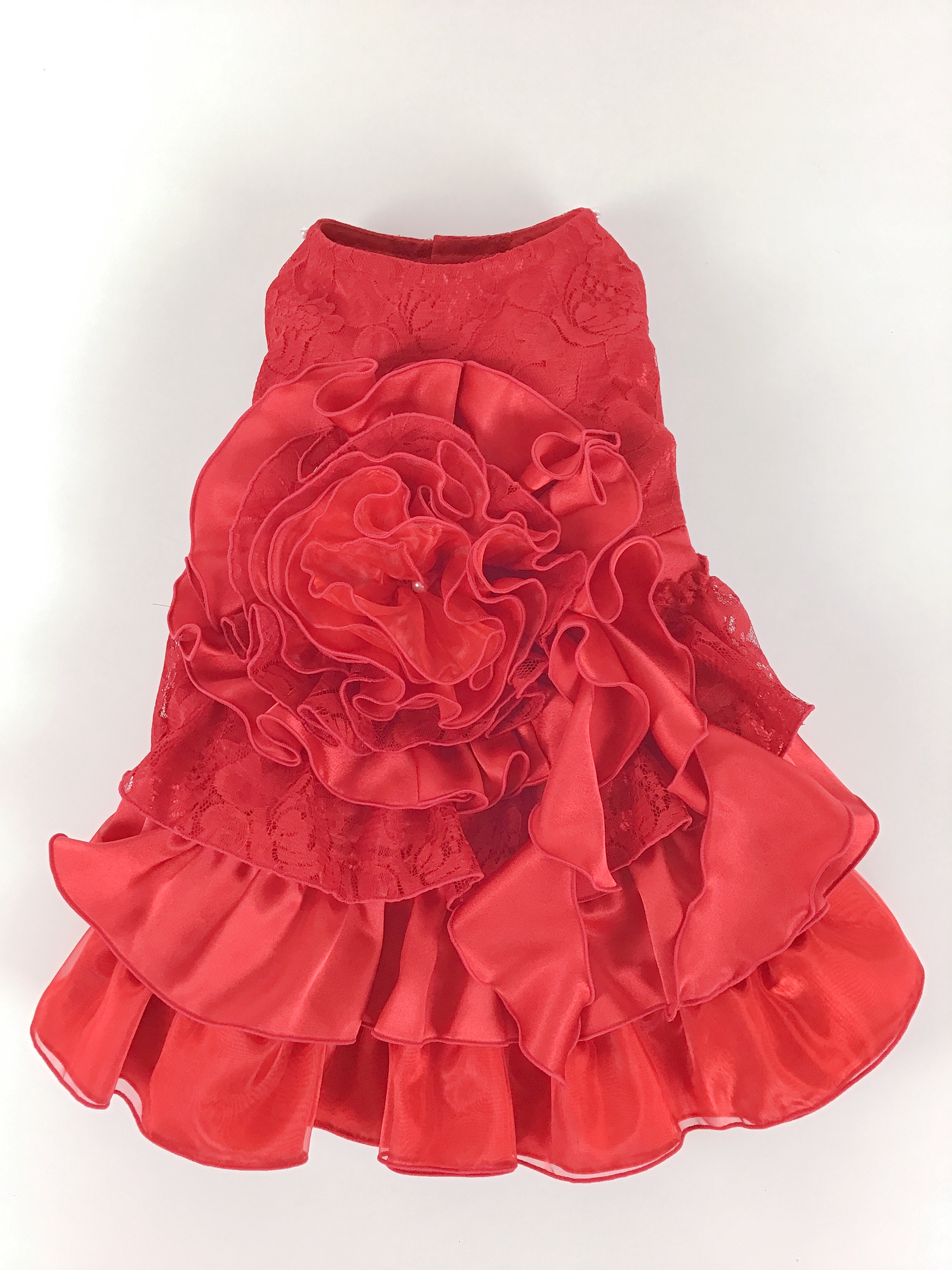 ★ドッグウエア★DW-2Ｂ・カラードレス・オーダーメイド・赤（他の色もあり）