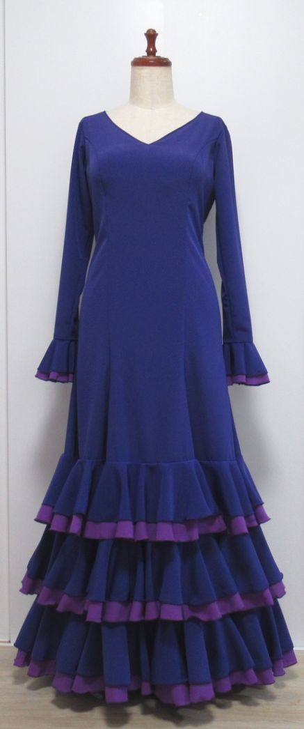 フラメンコ衣装 2024オーダー例 K青紫