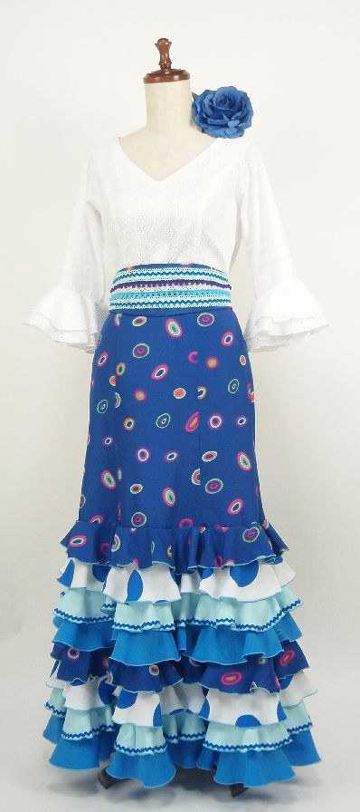 LeLaLuページ　オーダーフラメンコ板 オーダー衣装 デザイン見本 G-1507 マリーナ