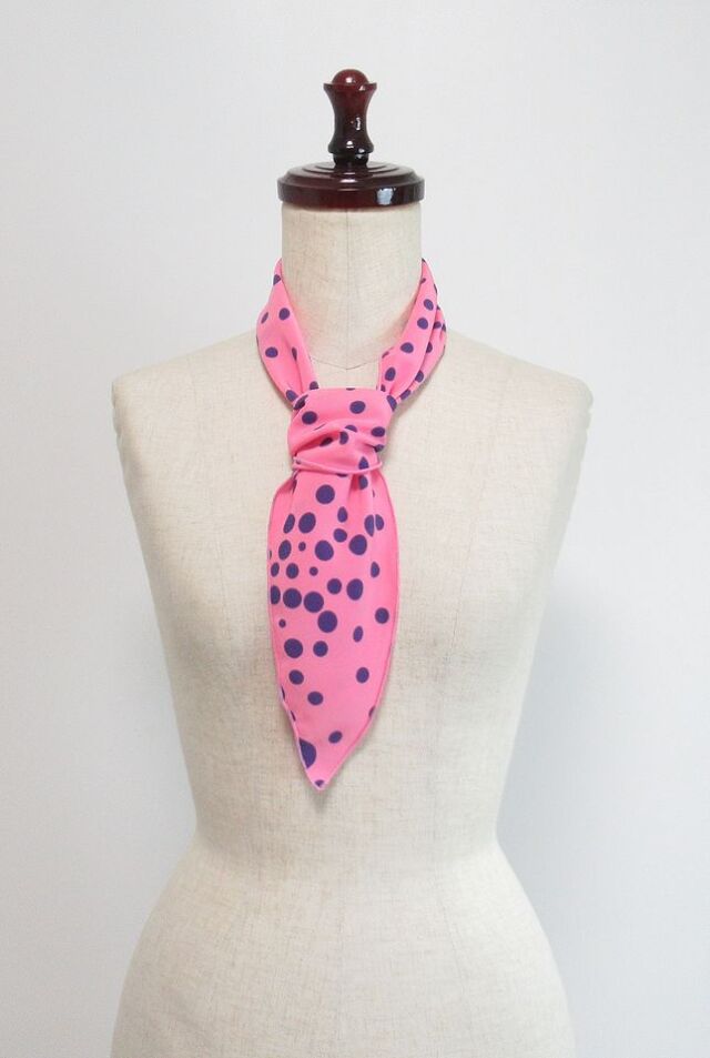 パニュエロ小・ボウタイ・PA-S172・ピンク×紫水玉